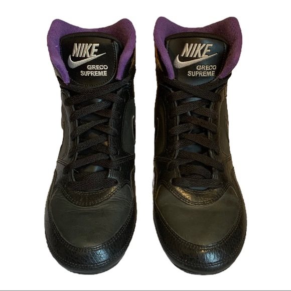 Nike Greco Supreme Wrestling Shoes Black Purple Women Size 7